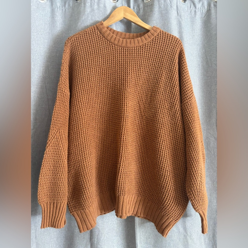 American Eagle Burnt Orange Crewneck Sweater